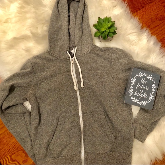 H&M Sweaters - Heathered grey zip sweater hoodie